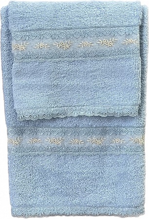 Комплект полотенец Sandri GLORIA  (2 шт.) голубое