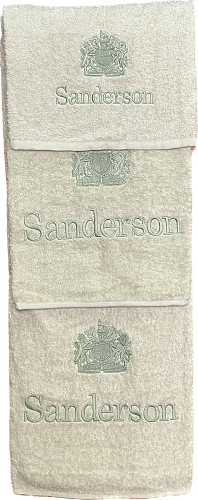 Комплект полотенец Sanderson LOGO RICAMATO - 3 шт. Оливковый