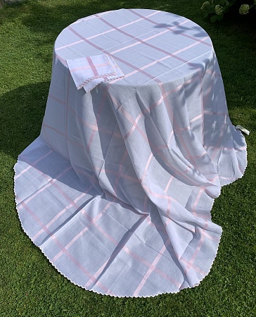 Скатерть овальная с салфетками Palombella RIO 180x270x12 OVALE (Pink)