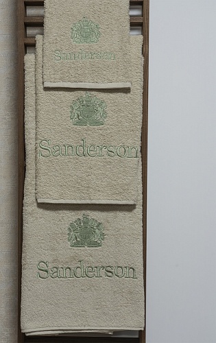 Комплект полотенец Sanderson LOGO RICAMATO - 3 шт. Бежево-оливковый