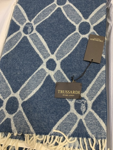 Шерстяной плед Trussardi INTRECCIO 130x180