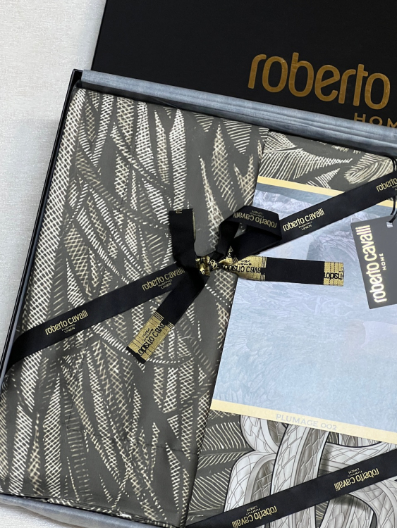 Постельное белье Roberto Cavalli PLUMAGE 240x220 CHOCOLATE