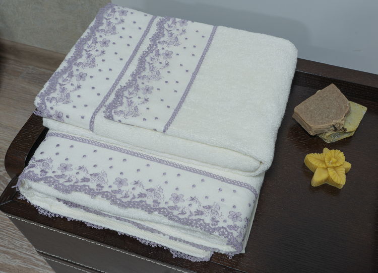 Комплект полотенец Sandri PRATO FIORITO (3 шт) lilla