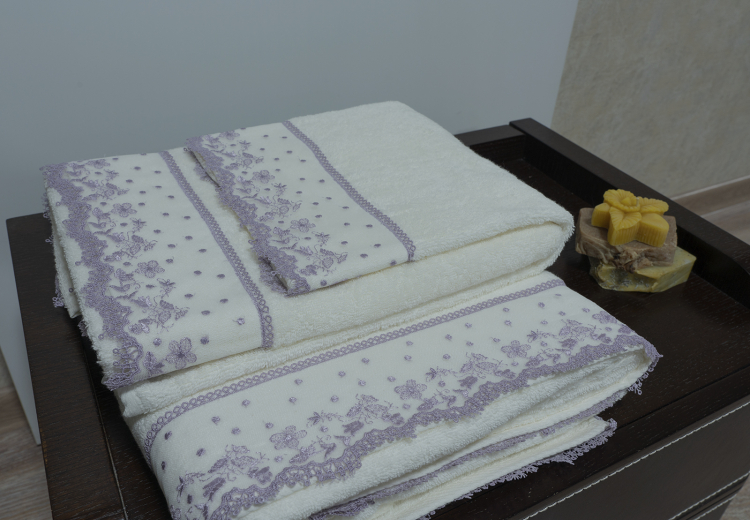Комплект полотенец Sandri PRATO FIORITO (3 шт) lilla