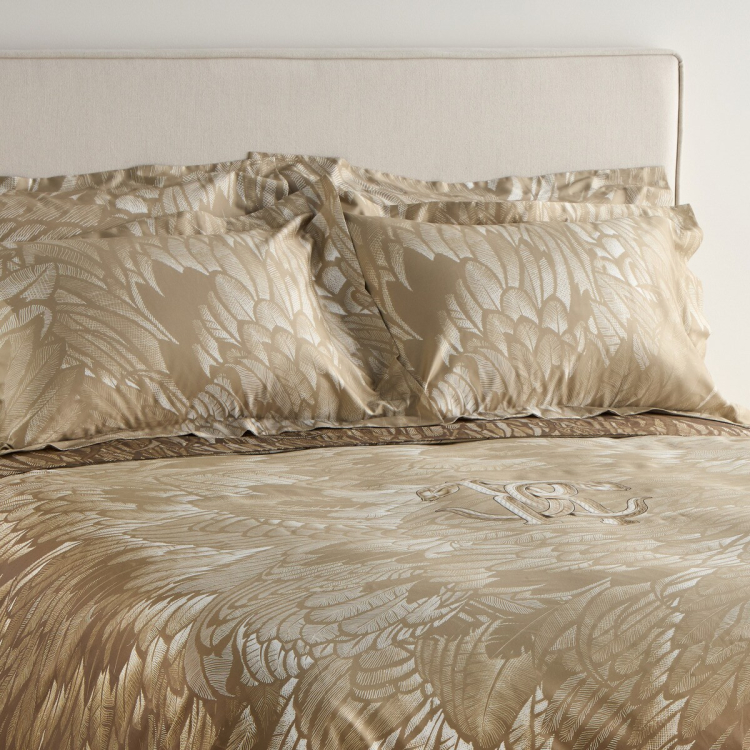 220x200 Постельное белье Roberto Cavalli PLUMAGE AVORIO