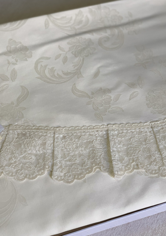 Скатерть круглая Palombella SVEZIA PIZZO-1 D.220x12