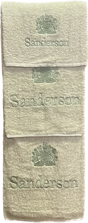 Комплект полотенец Sanderson LOGO RICAMATO - 3 шт. Оливковый