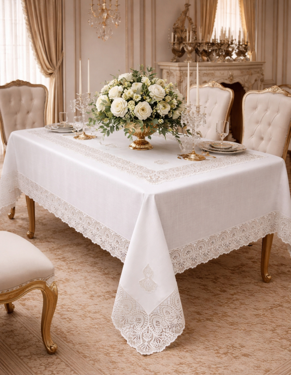 Эксклюзивная скатерть ESMERALDA 180x280x12