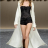 Халат длинный с паетками Blumarine P-80 молочный