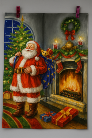 Кухонное полотенце 50х75 новогоднее CLASSIC