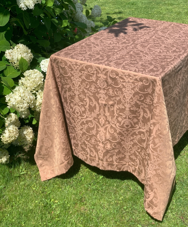 Скатерть с салфетками Gamba 9883 табак 160х180 +6 салфеток