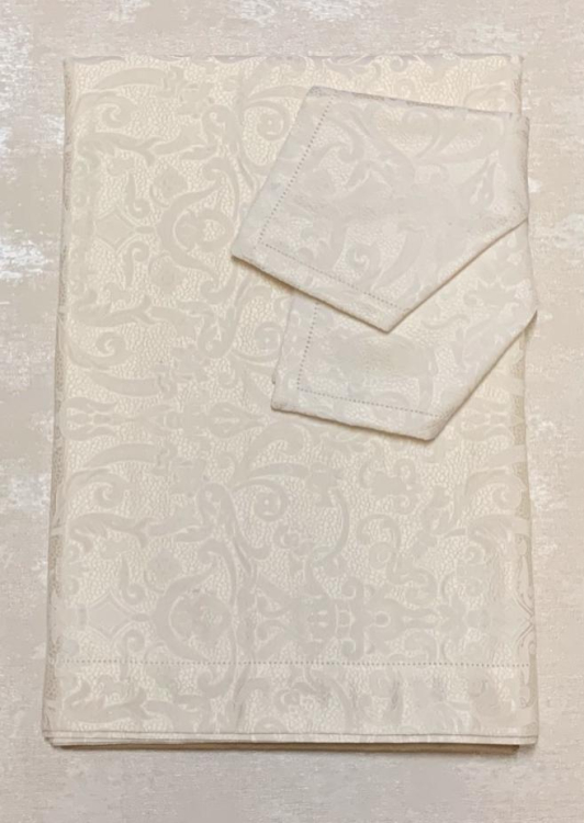 Скатерть с салфетками Gamba 9883 табак 160х180 +6 салфеток