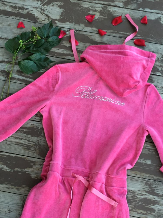 Халат велюровый Blumarine N-58 малиновый