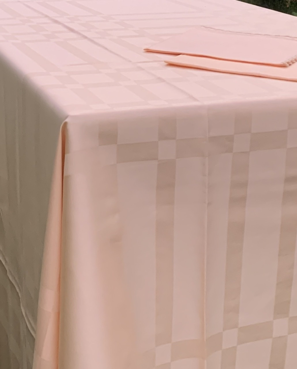 Скатерть овальная Palombella MARILIA 180х270 овал +12 салфеток абрикосовая