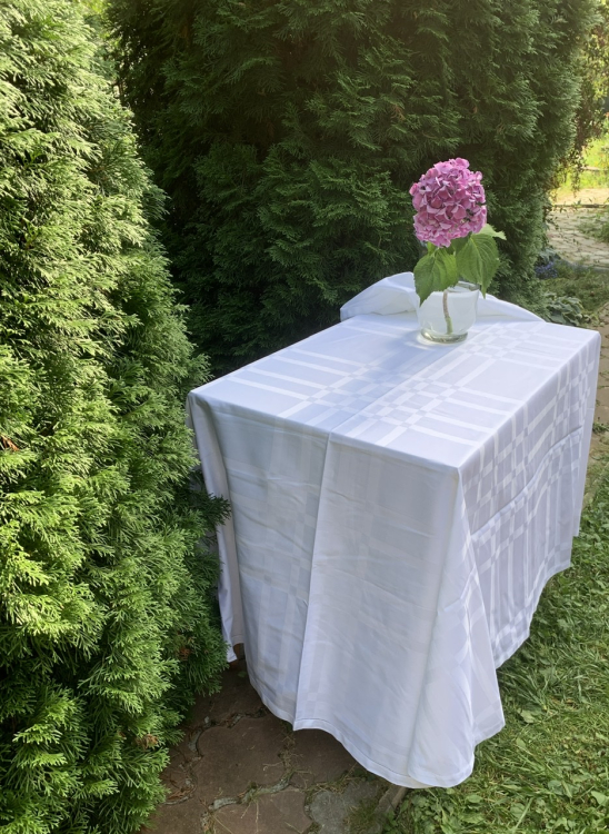 Скатерть овальная Palombella MARILIA 180х270 +12 салфеток белая