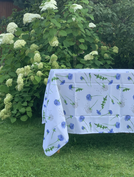 Скатерть AnnaMaria 150x230 SOFFIONE AZZURO