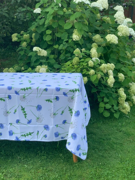 Скатерть AnnaMaria 150x230 SOFFIONE AZZURO