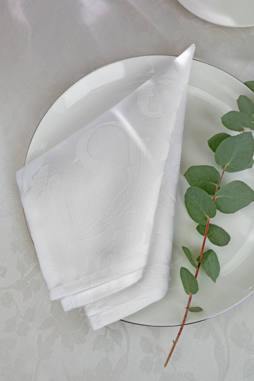 Скатерти с салфетками EmilioGatti FLORIDA белые