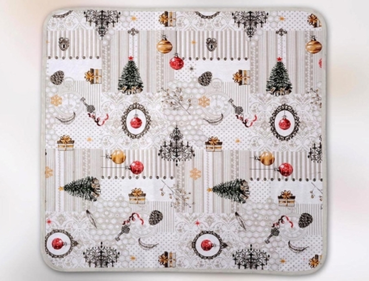 Новогодняя скатерть 100х100 гобелен SHABBY (2345)