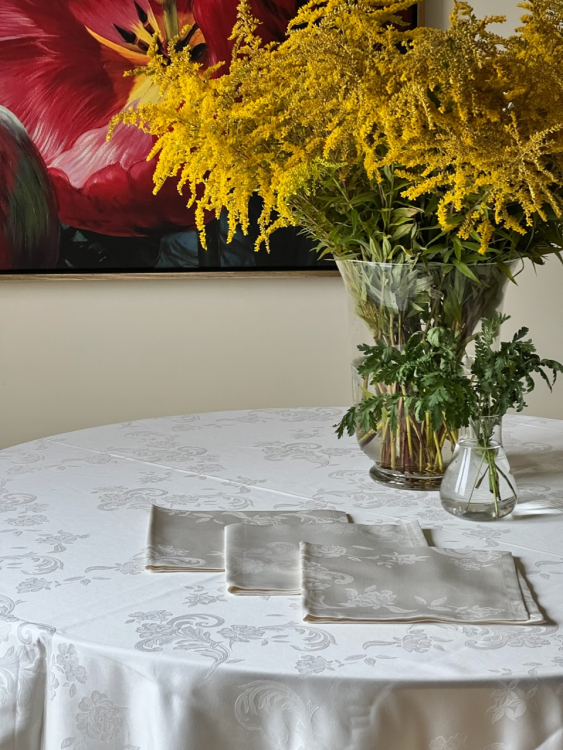 Скатерть круглая Palombella SVEZIA PIZZO-3 D.220x12