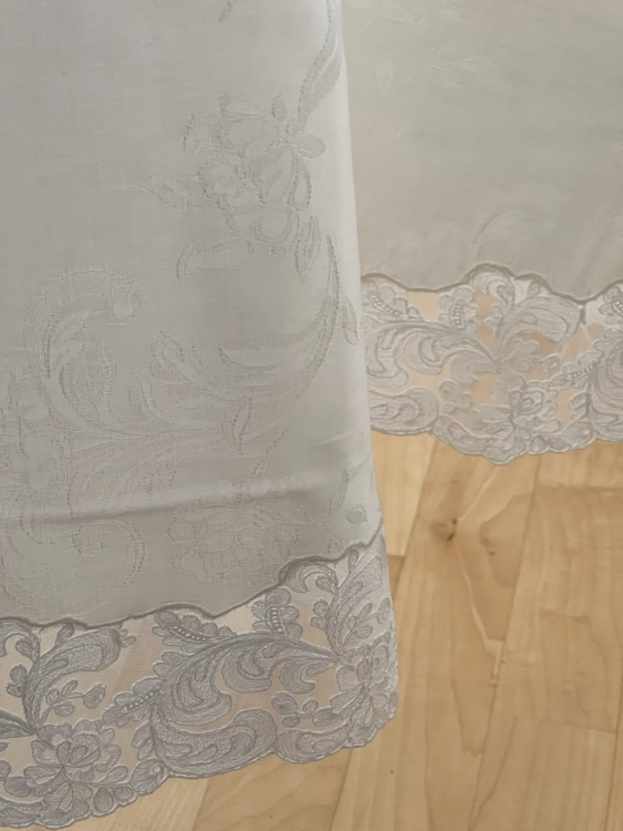 Скатерть круглая Palombella SVEZIA PIZZO-3 D.220x12