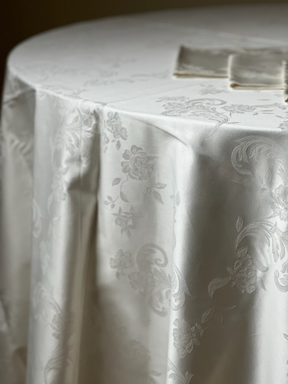 Скатерть круглая Palombella SVEZIA PIZZO-3 D.220x12