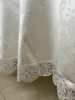 Скатерть круглая Palombella SVEZIA PIZZO-2 D.220x12