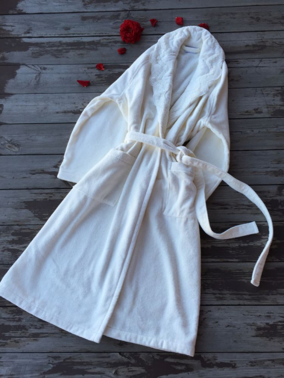 Махровый женский халат премиум класса Sandri LUCIANA