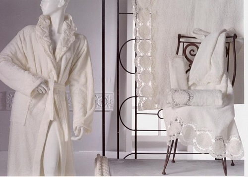 Махровый женский халат премиум класса Sandri LUCIANA