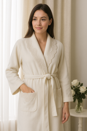 Махровый женский халат премиум класса Sandri PATRIZIA