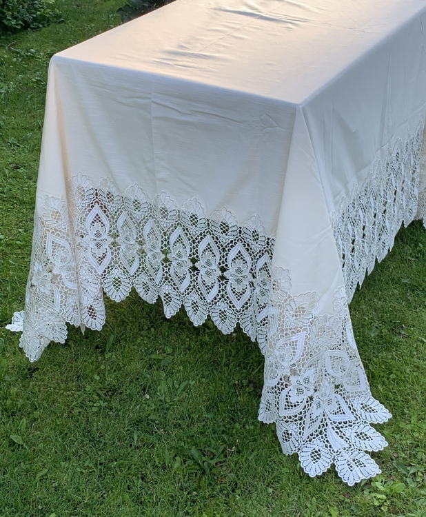 Скатерть Gamba 1323 170х270+12 салфеток, Panna