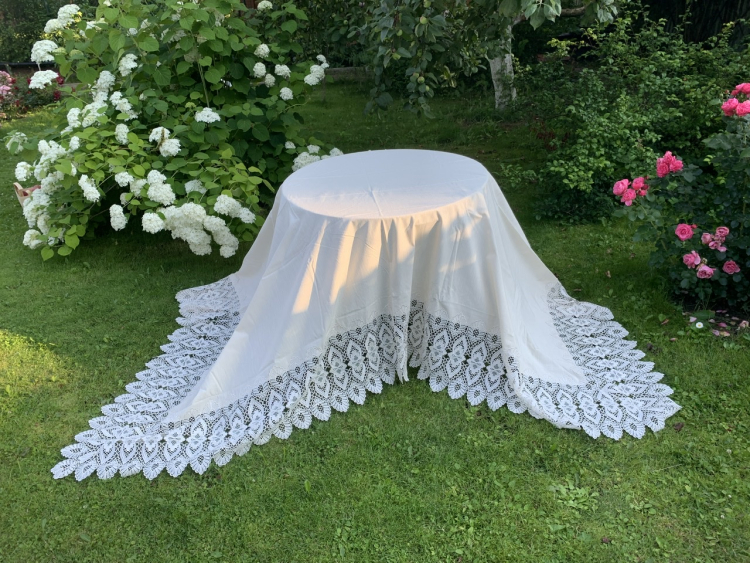 Скатерть Gamba 1323 170х270+12 салфеток, Panna