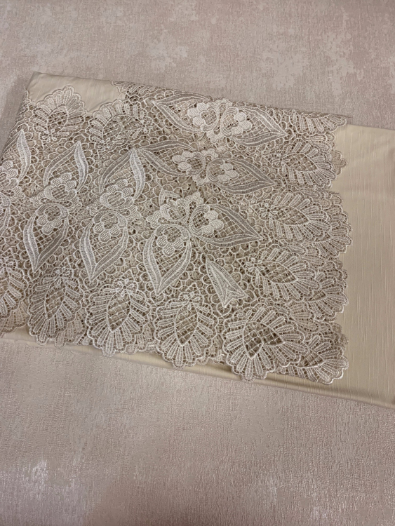 Скатерть Gamba 1323 170х270+12 салфеток, Panna