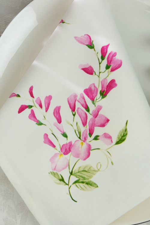 Скатерти с салфетками Vallesusa GLICINE Rosa Vivo