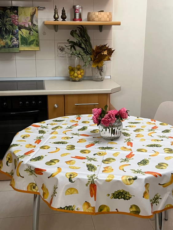 Скатерть Tag 3636 MACEDONIA Д.150 с защитным покрытием PVC Скатерть Tag 3636 MACEDONIA Д.150 с защитным покрытием PVC