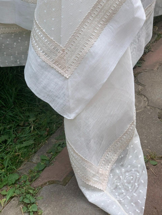 Скатерть и наперон Gamba 1022 Bordina (170x340, 120x280 и 12 салфеток)