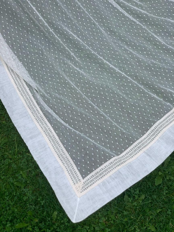 Скатерть и наперон Gamba 1022 Bordina (170x340, 120x280 и 12 салфеток)