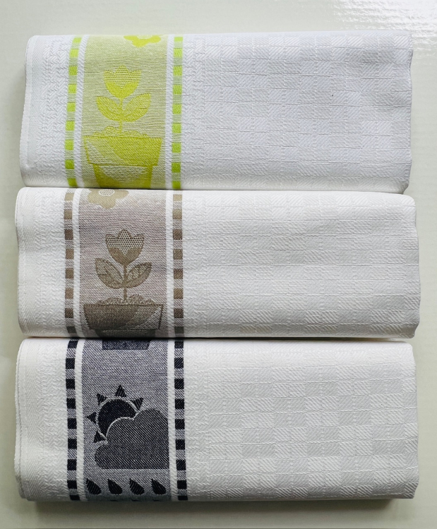 Набор 3 шт кухонных полотенец VASETO (вазочки) 60х70