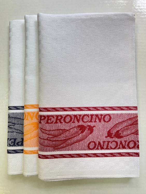 Набор 3 шт кухонных полотенец  PEPERONCINO (перчики) 60x70