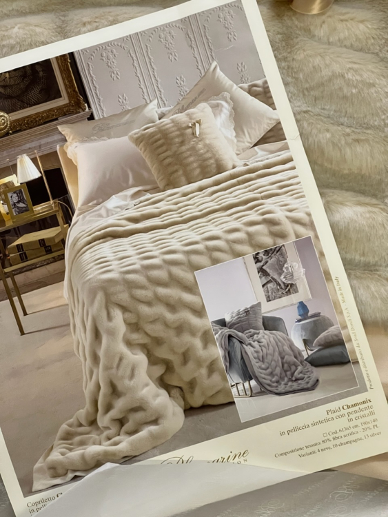 Покрывало меховое Blumarine CHAMONIX 260х240 champagne