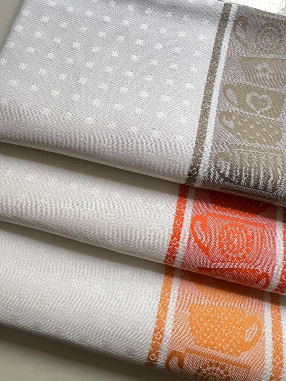 Набор 3 шт кухонных полотенец TAZZE (чашки) 60x70