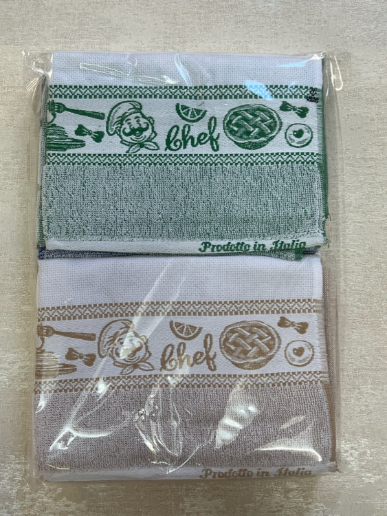 Набор 4 шт кухонных полотенец CHEF