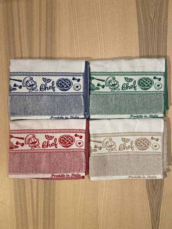 Набор 4 шт кухонных полотенец CHEF