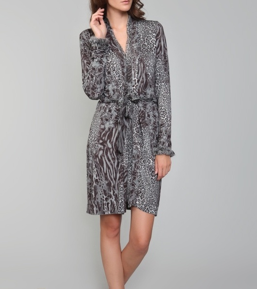 Легкий женский халат Blumarine C-80 серый