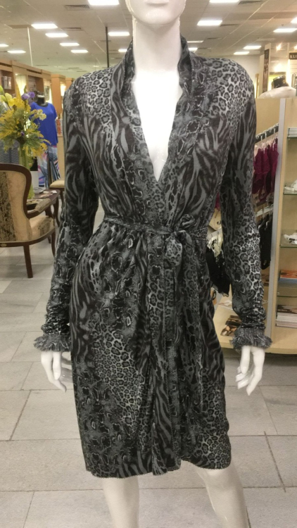 Легкий женский халат Blumarine C-80 серый