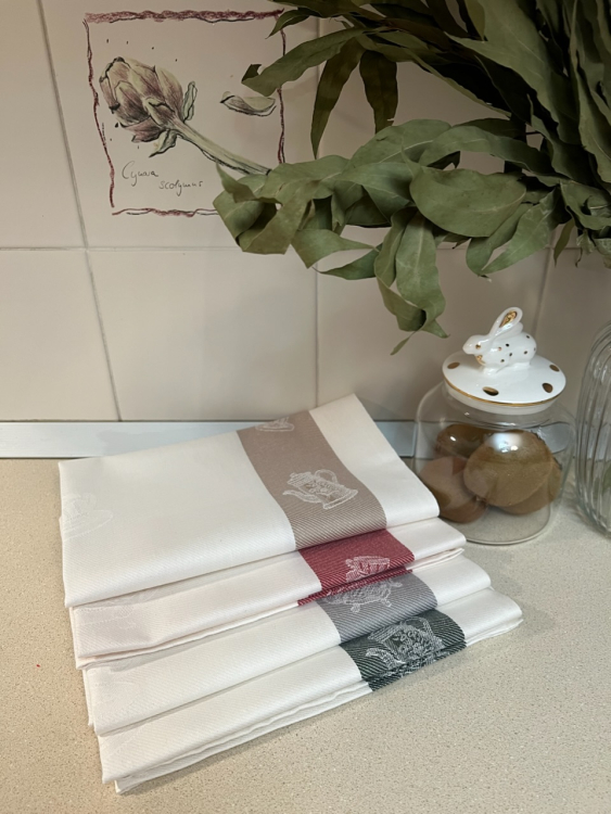 Набор 4 шт кухонных полотенец MILANO (чайники)
