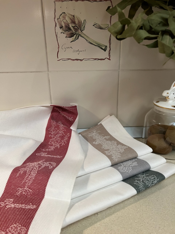 Набор 4 шт кухонных полотенец MILANO (травы)