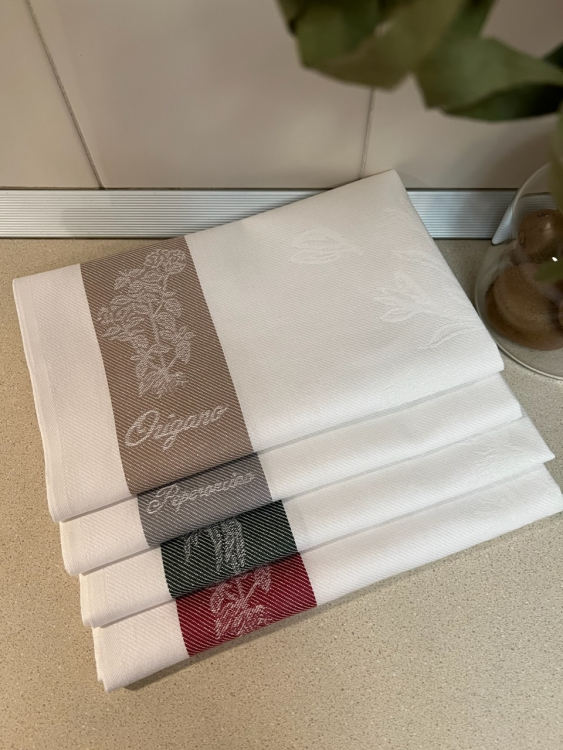 Набор 4 шт кухонных полотенец MILANO (травы)