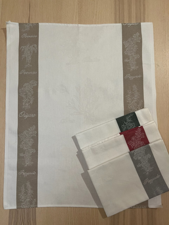 Набор 4 шт кухонных полотенец MILANO (травы)