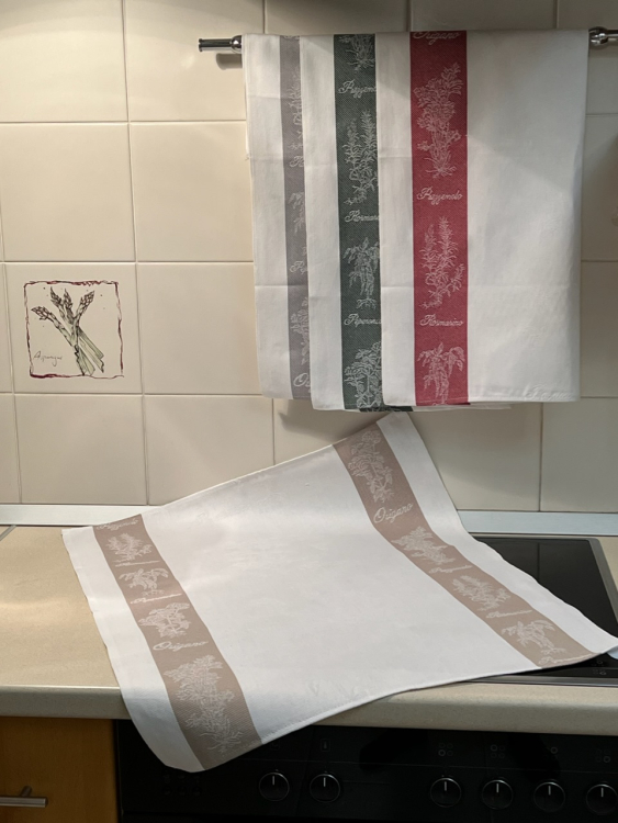 Набор 4 шт кухонных полотенец MILANO (травы)